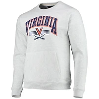 League Collegiate Wear Heathered Gray Virginia Cavaliers Upperclassman Pocket Pullover Sweatshirt