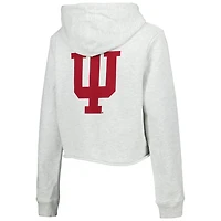 League Collegiate Wear Indiana Hoosiers 2-Hit 1636 Cropped Pullover Hoodie