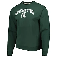 League Collegiate Wear Michigan State Spartans 1965 Arch Essential Lightweight Pullover Sweatshirt