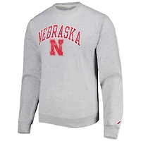 League Collegiate Wear Nebraska Huskers 1965 Arch Essential Lightweight Pullover Sweatshirt
