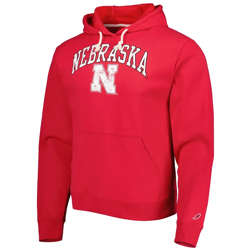 League Collegiate Wear Nebraska Huskers Arch Essential Pullover Hoodie