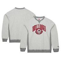 Mitchell  Ness Georgia Bulldogs Arched Fleece Crewneck Pullover Sweatshirt