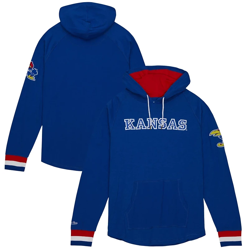 Mitchell Ness Kansas Jayhawks Legendary Raglan Pullover Hoodie