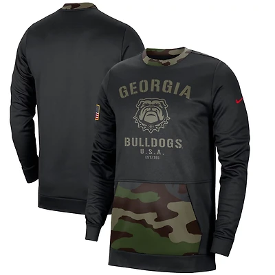 Nike /Camo Georgia Bulldogs Military Appreciation Performance Pullover Sweatshirt