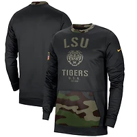 Nike /Camo LSU Tigers Military Appreciation Performance Pullover Sweatshirt