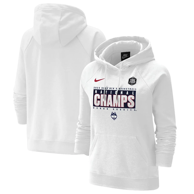Nike UConn Huskies 2023 NCAA Mens Basketball National Champions Pebble Tri-Blend Pullover Hoodie