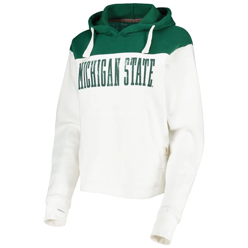 Pressbox /Green Michigan State Spartans Chicago 2-Hit Yoke Pullover Hoodie