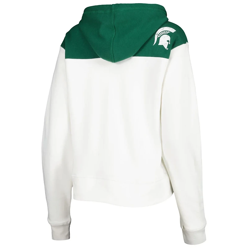 Pressbox /Green Michigan State Spartans Chicago 2-Hit Yoke Pullover Hoodie