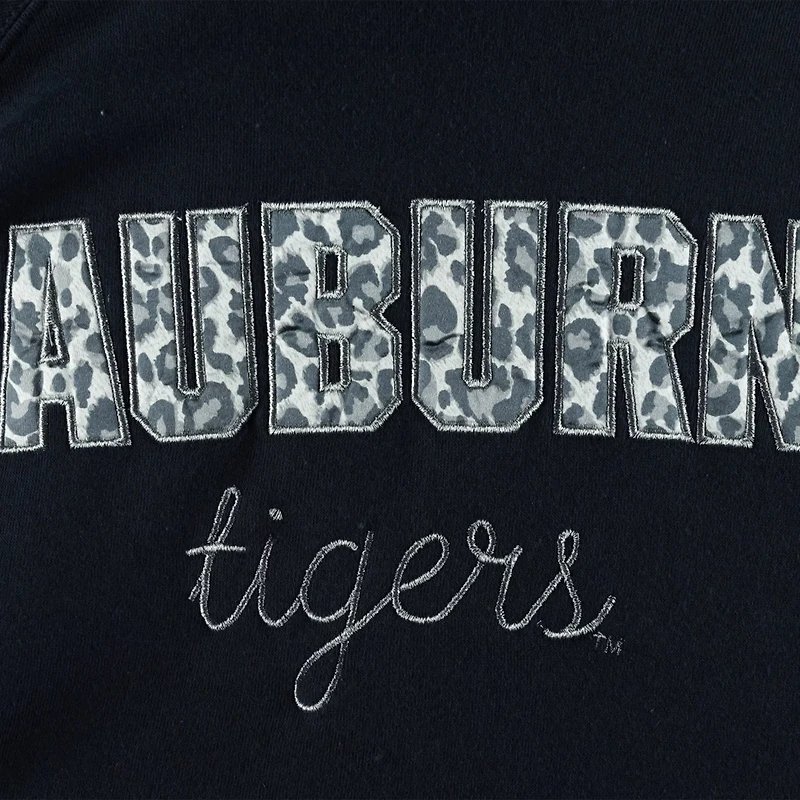 Pressbox Auburn Tigers Steamboat Animal Print Raglan Pullover Sweatshirt