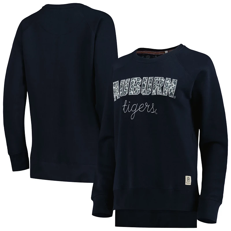 Pressbox Auburn Tigers Steamboat Animal Print Raglan Pullover Sweatshirt