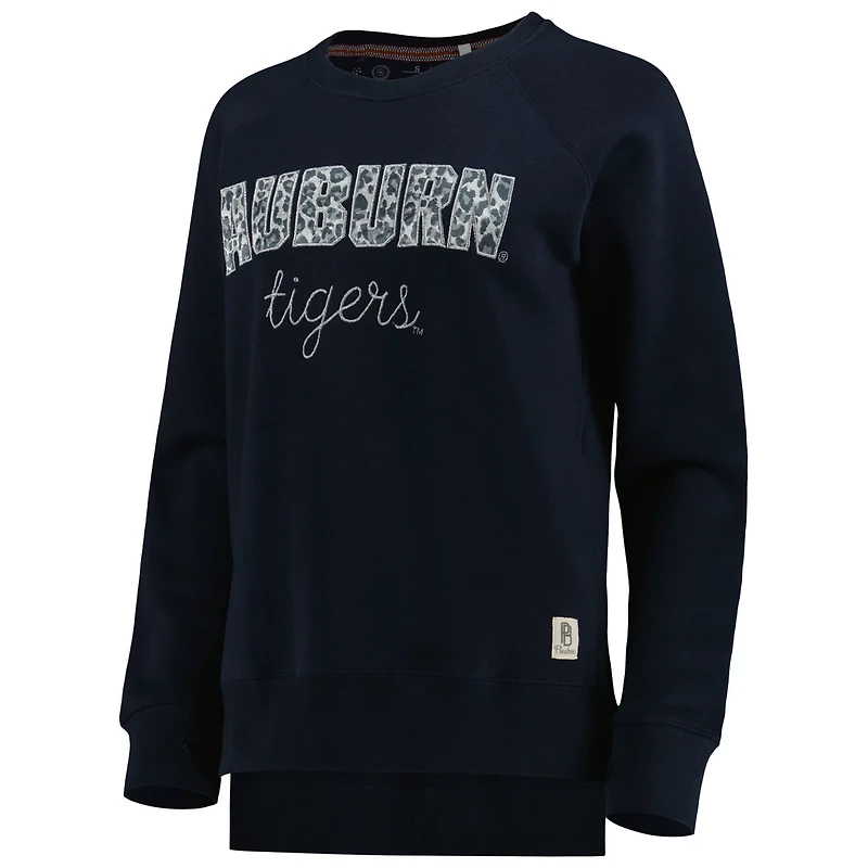 Pressbox Auburn Tigers Steamboat Animal Print Raglan Pullover Sweatshirt