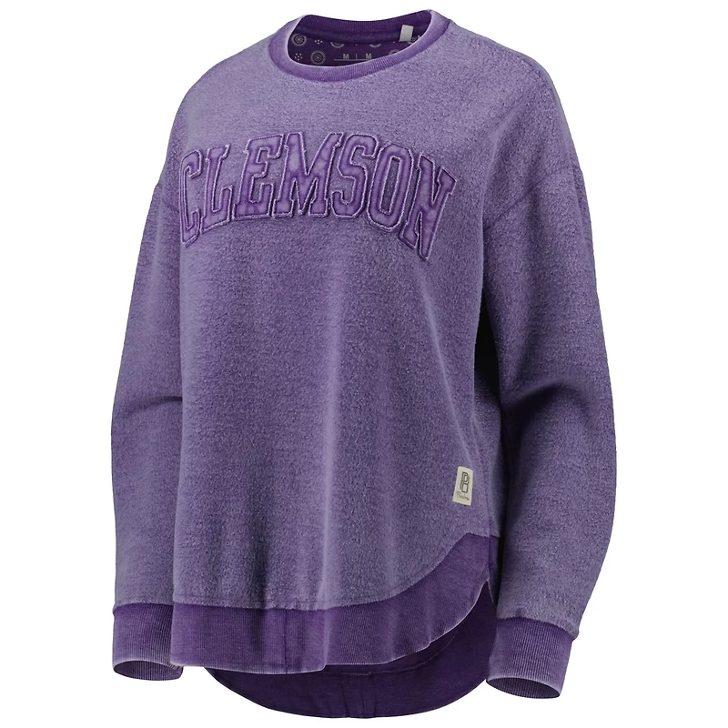 Pressbox Clemson Tigers Ponchoville Pullover Sweatshirt