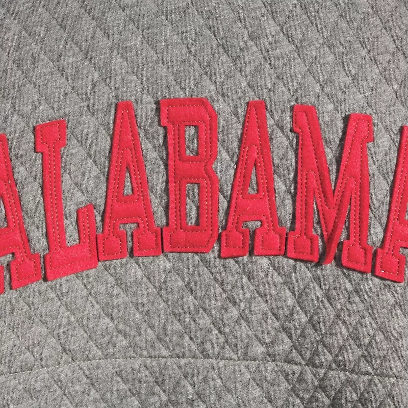 Pressbox Heather Charcoal Alabama Crimson Tide Moose Quilted Pullover Sweatshirt