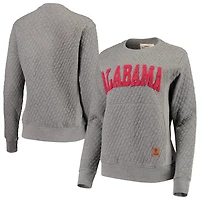 Pressbox Heather Charcoal Alabama Crimson Tide Moose Quilted Pullover Sweatshirt