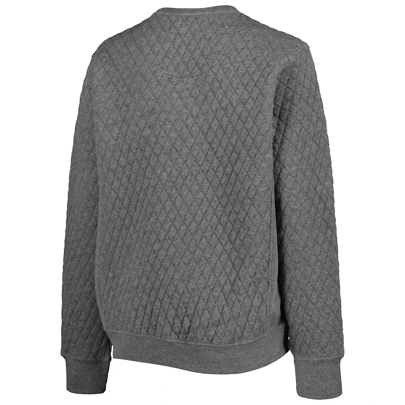 Pressbox Heather Charcoal Arizona Wildcats Moose Quilted Pullover Sweatshirt