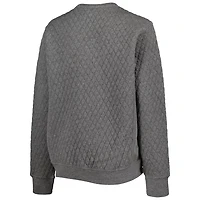 Pressbox Heather Charcoal Arizona Wildcats Moose Quilted Pullover Sweatshirt