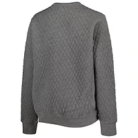 Pressbox Heather Charcoal Arkansas Razorbacks Moose Quilted Pullover Sweatshirt