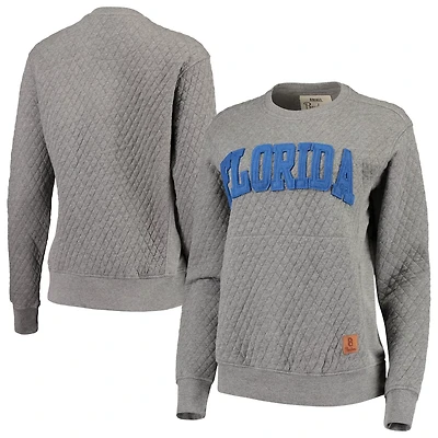 Pressbox Heather Charcoal Florida Gators Moose Quilted Pullover Sweatshirt