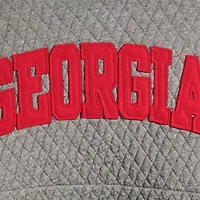 Pressbox Heather Charcoal Georgia Bulldogs Moose Quilted Pullover Sweatshirt