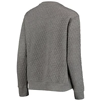 Pressbox Heather Charcoal Iowa State Cyclones Moose Quilted Pullover Sweatshirt