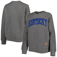 Pressbox Heather Charcoal Kentucky Wildcats Moose Quilted Pullover Sweatshirt