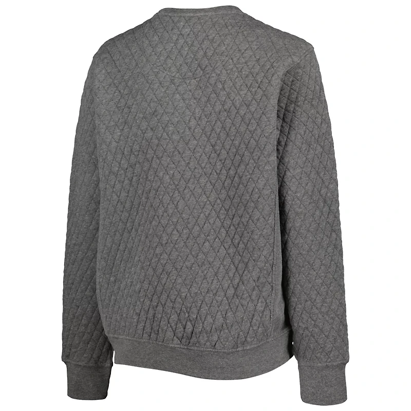 Pressbox Heather Charcoal Minnesota Golden Gophers Moose Quilted Pullover Sweatshirt