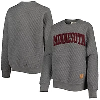 Pressbox Heather Charcoal Minnesota Golden Gophers Moose Quilted Pullover Sweatshirt