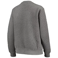 Pressbox Heather Charcoal Nebraska Huskers Moose Quilted Pullover Sweatshirt