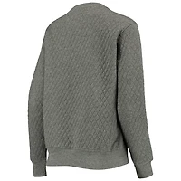 Pressbox Heather Charcoal Notre Dame Fighting Irish Moose Quilted Pullover Sweatshirt