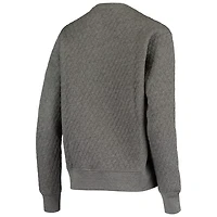 Pressbox Heather Charcoal Oregon Ducks Moose Quilted Pullover Sweatshirt