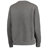 Pressbox Heather Charcoal Texas AM Aggies Moose Quilted Pullover Sweatshirt