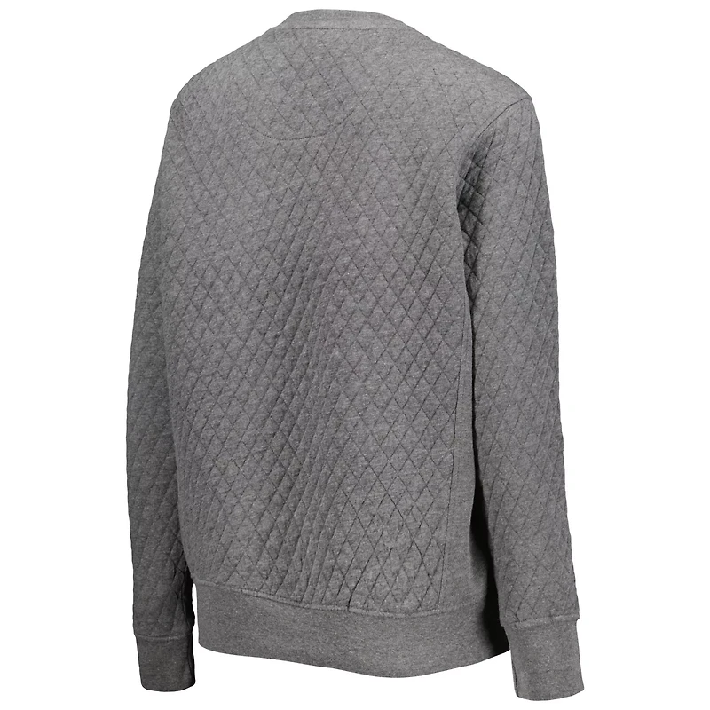 Pressbox Heather Charcoal Texas Tech Raiders Moose Quilted Pullover Sweatshirt