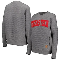 Pressbox Heather Charcoal Texas Tech Raiders Moose Quilted Pullover Sweatshirt