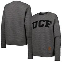 Pressbox Heather Charcoal UCF Knights Moose Quilted Pullover Sweatshirt