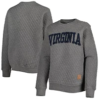 Pressbox Heather Charcoal Virginia Cavaliers Moose Quilted Pullover Sweatshirt
