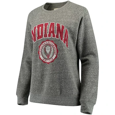 Pressbox Heathered Gray Indiana Hoosiers Edith Vintage Knobi Pullover Sweatshirt