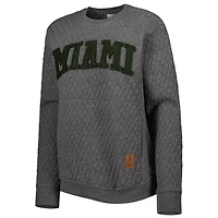 Pressbox Miami Hurricanes Moose Quilted Pullover Sweatshirt