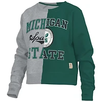 Pressbox Michigan State Spartans Half and Raglan Pullover Sweatshirt