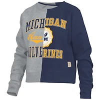 Pressbox Michigan Wolverines Half and Raglan Pullover Sweatshirt