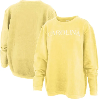 Pressbox North Carolina Tar Heels Comfy Cord Bar Print Pullover Sweatshirt