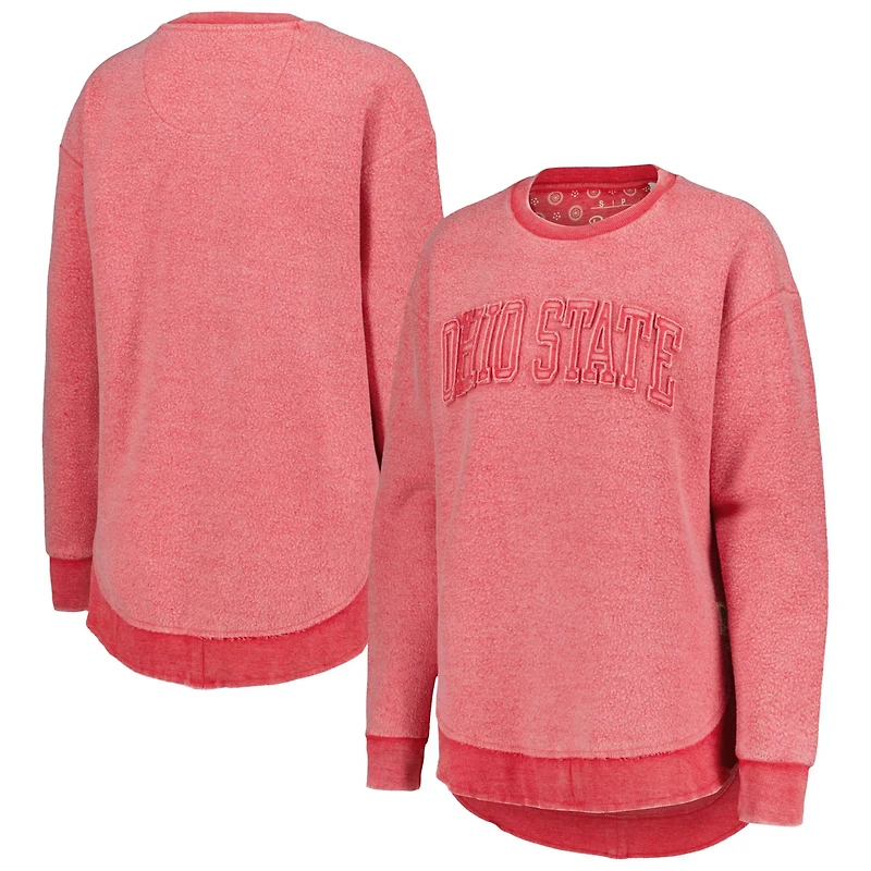 Pressbox Ohio State Buckeyes Ponchoville Pullover Sweatshirt