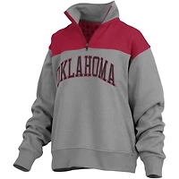 Pressbox Oklahoma Sooners Avon Fleece Quarter-Zip Jacket