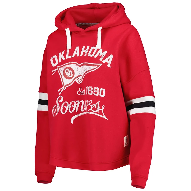 Pressbox Oklahoma Sooners Super Pennant Pullover Hoodie