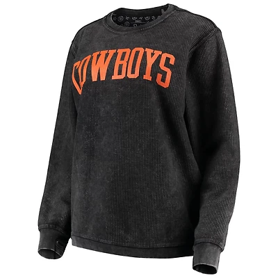 Pressbox Oklahoma State Cowboys Comfy Cord Vintage Wash Basic Arch Pullover Sweatshirt