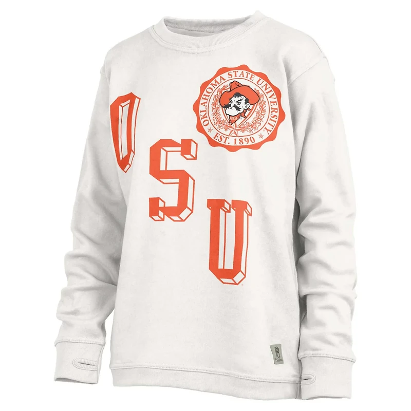 Pressbox Oklahoma State Cowboys Shoreline Sundown Pullover Sweatshirt