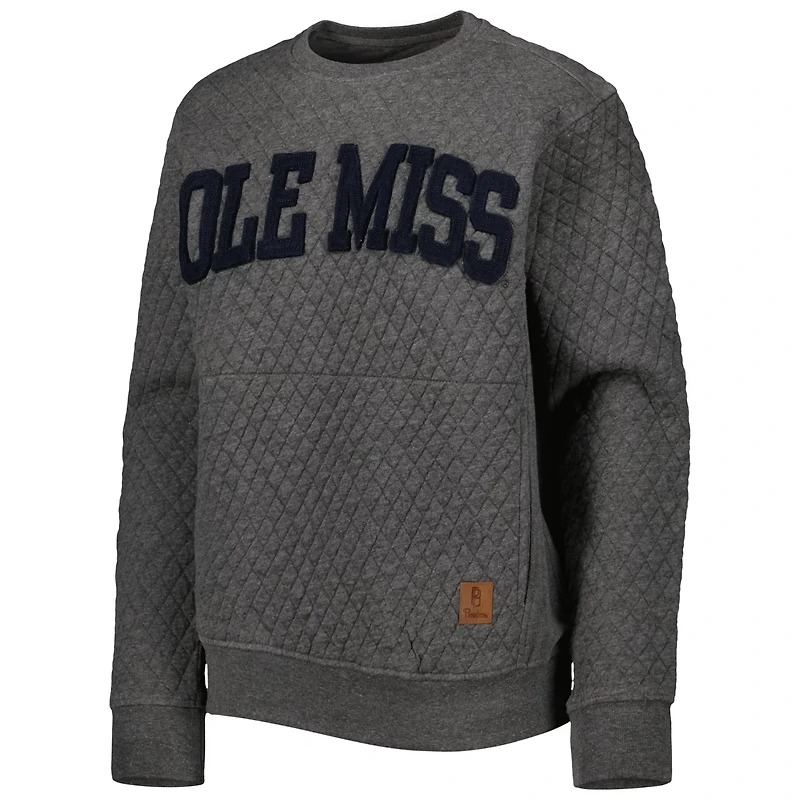 Pressbox Ole Miss Rebels Moose Quilted Pullover Sweatshirt