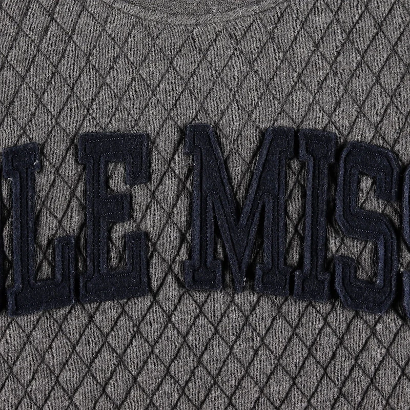 Pressbox Ole Miss Rebels Moose Quilted Pullover Sweatshirt