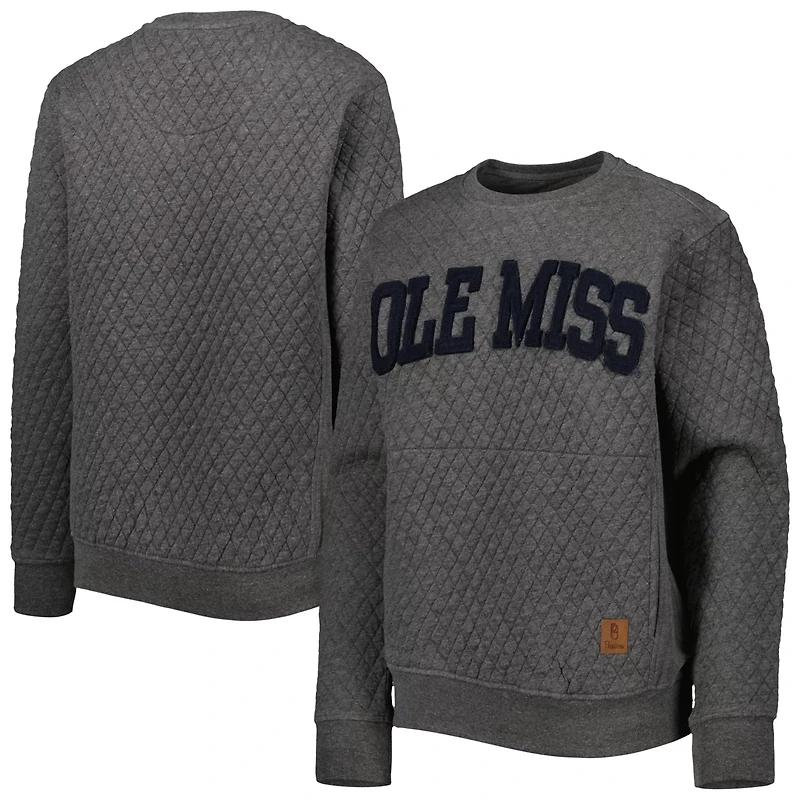 Pressbox Ole Miss Rebels Moose Quilted Pullover Sweatshirt