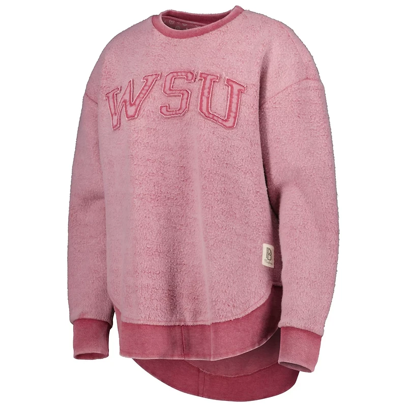 Pressbox Washington State Cougars Ponchoville Pullover Sweatshirt