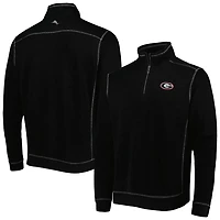 Tommy Bahama Georgia Bulldogs Big  Tall Tobago Bay Tri-Blend Quarter-Zip Sweatshirt